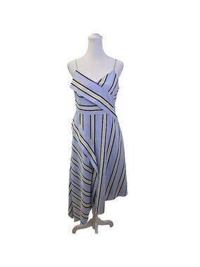 Banana Republic Asymmetrical Striped Fit & Flare Dress Size 4